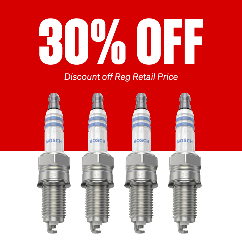 30% off Bosch Spark Plugs